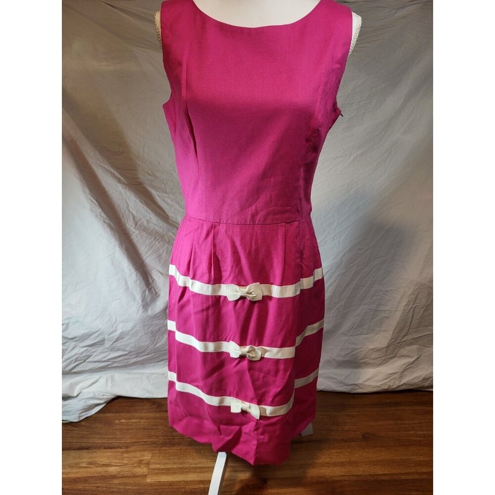Vtge Lanz Originals USA Pink Mod‎ Dress Size 10